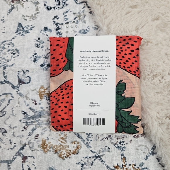 Baggu Big Reusable Bag Strawberry - Picture 2 of 2